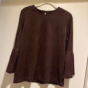 J McLaughlin Faux Suede Top